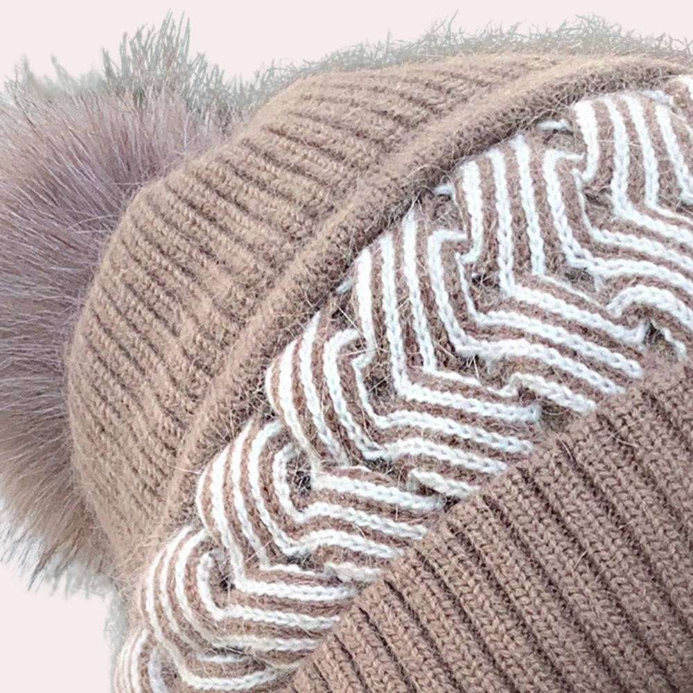 Damski Komplet Zimowy Czapka i Szalik z Dzianiny