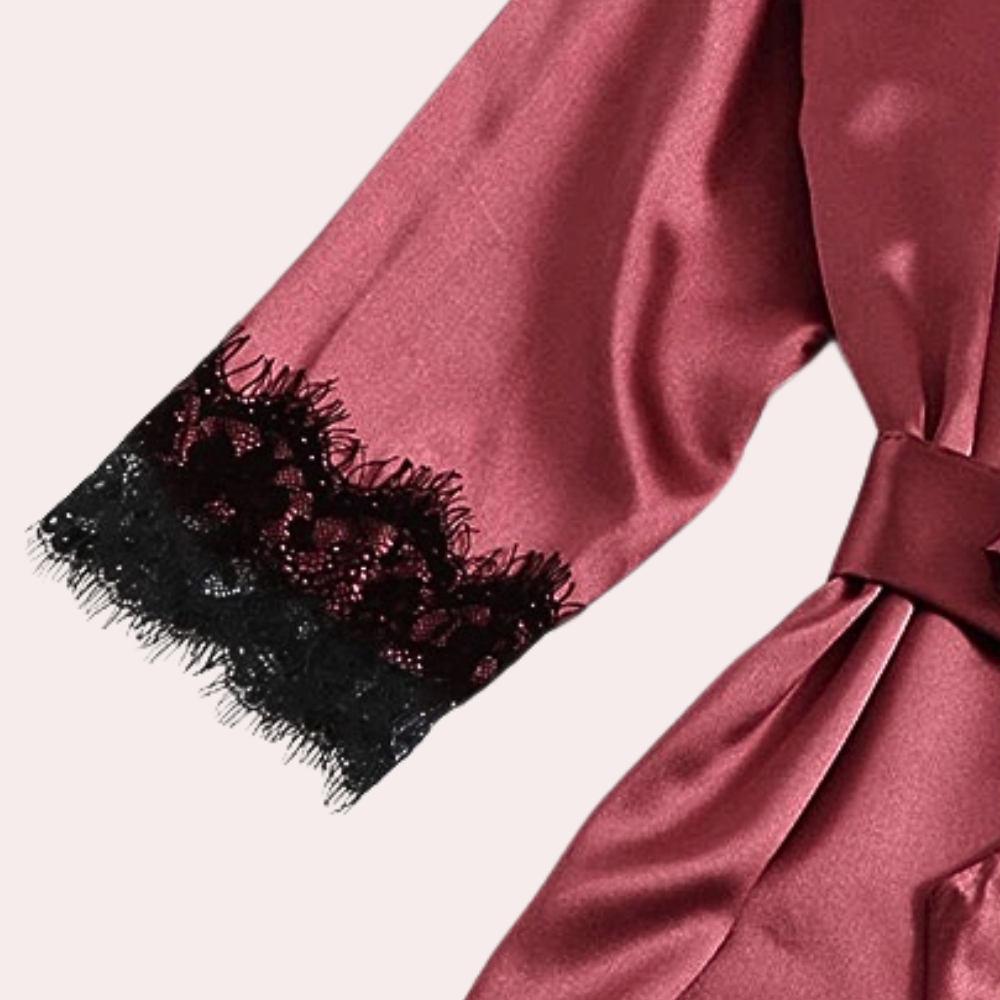 Satynowy Komplet Bielizny z Szlafrokiem – Elegancki i Zmysłowy