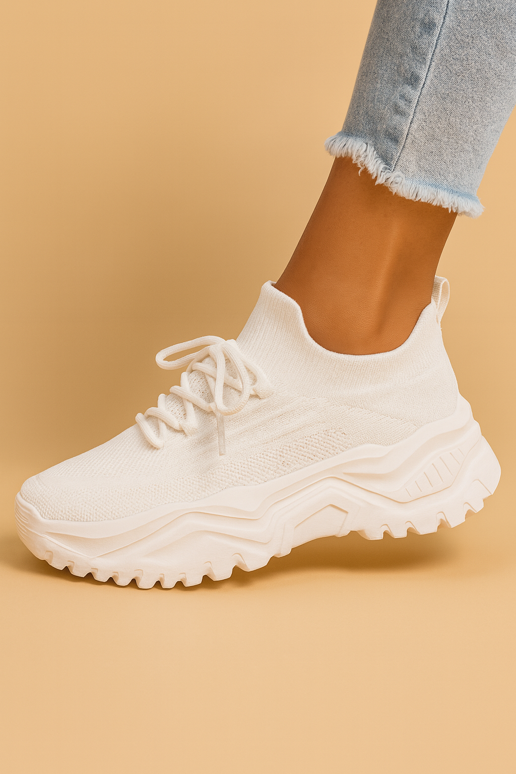 Damskie Sneakersy na Platformie – Wygodne Buty Sportowe