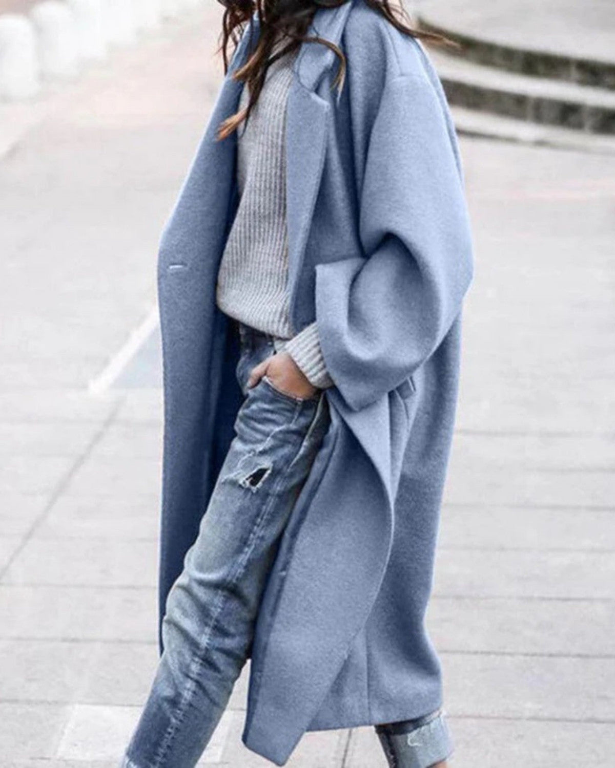 Oversize Płaszcz Damski Bez Zapięcia – Nowoczesna Elegancja