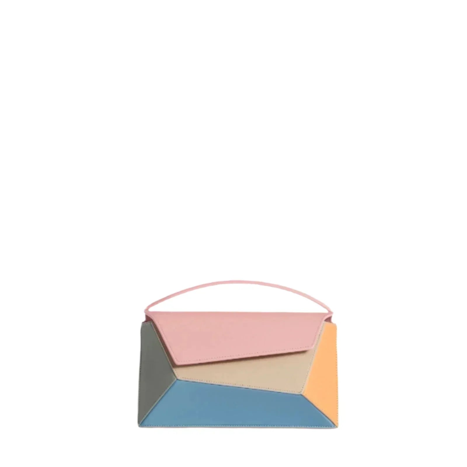Geometryczna Torebka Damska Kolorowa Mini na Ramię