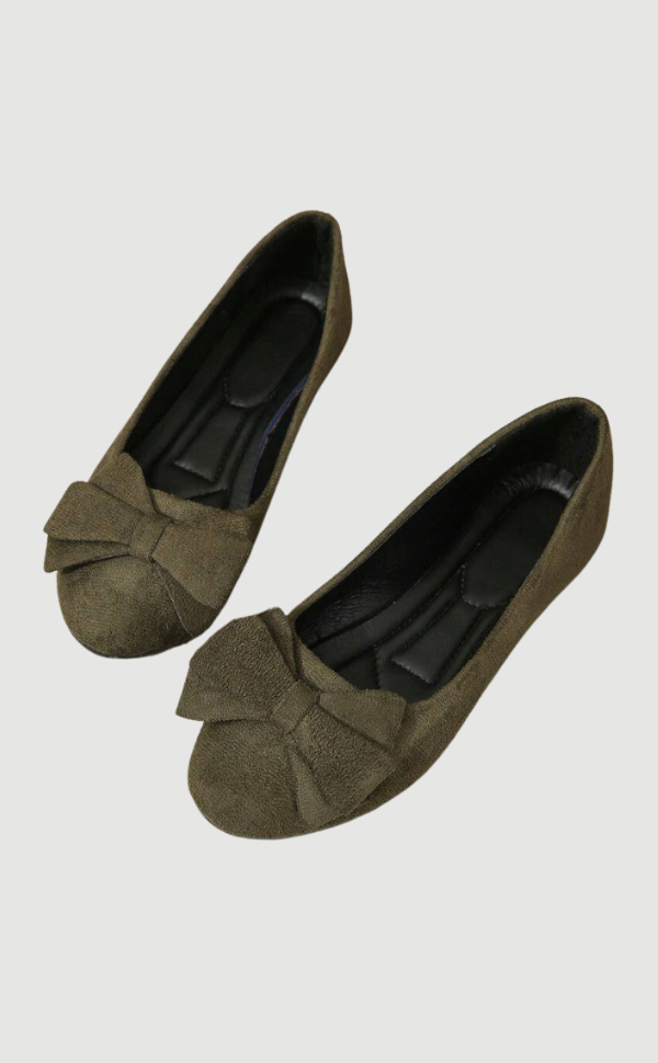 Baleriny Damskie Eleganckie z Kokardą Wygodne Buty Casual