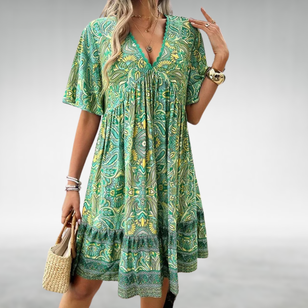 Aurelisse | Sukienka boho z dekoltem V