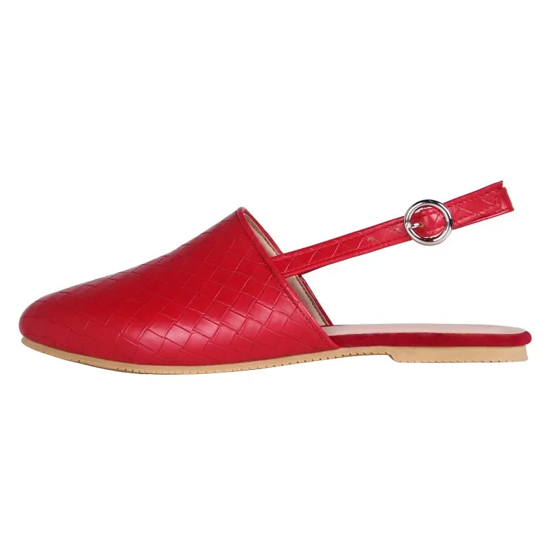 Eleganckie baleriny plecione lekkie wygodne buty slip on