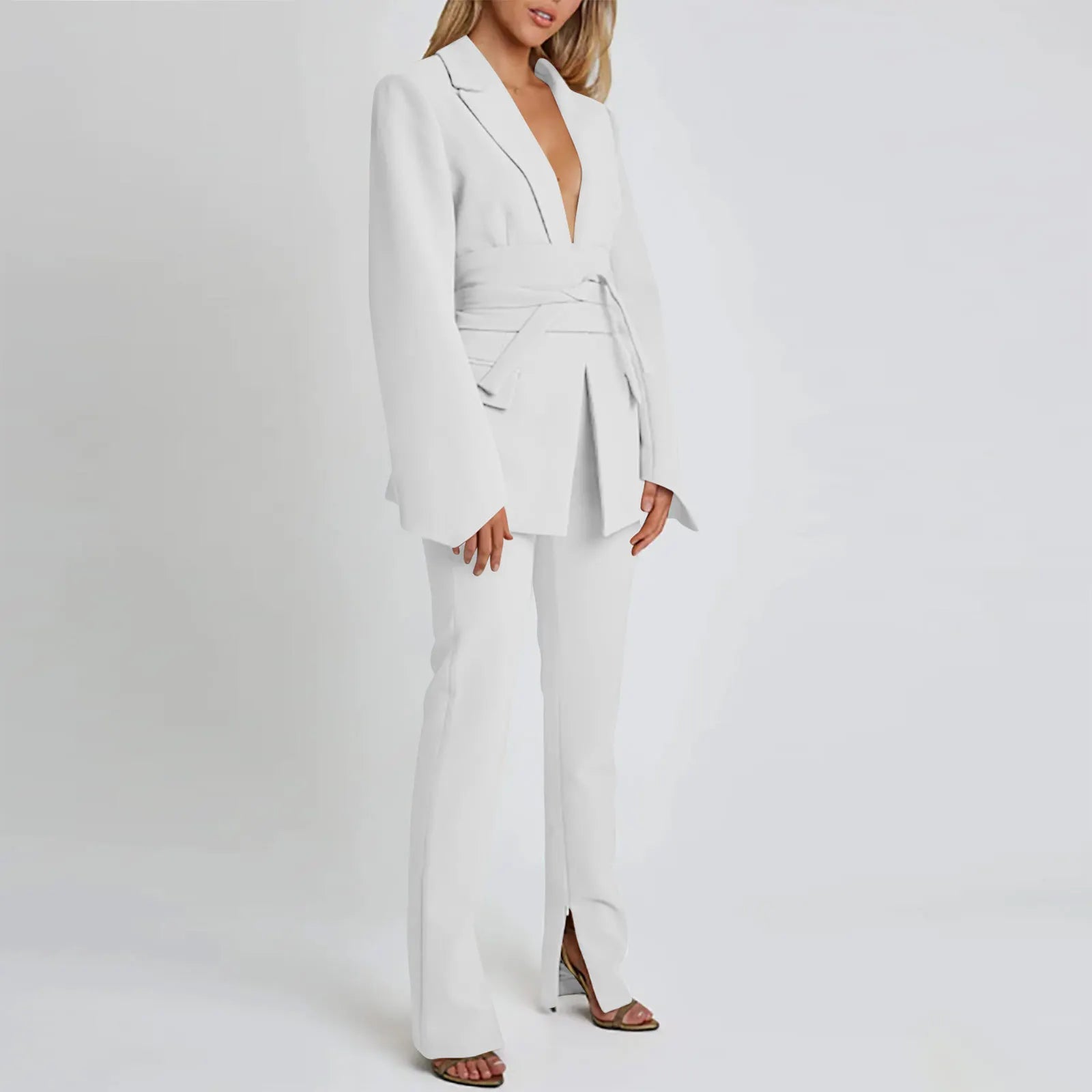 Damska Marynarka Oversize z Paskiem – Elegancki Blezer