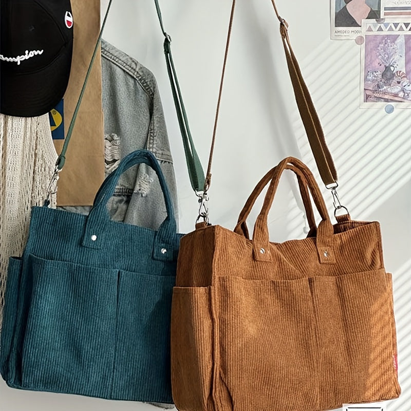 Duża Torebka Damska Shopper z Kieszeniami – Pojemna Torba na Co Dzień