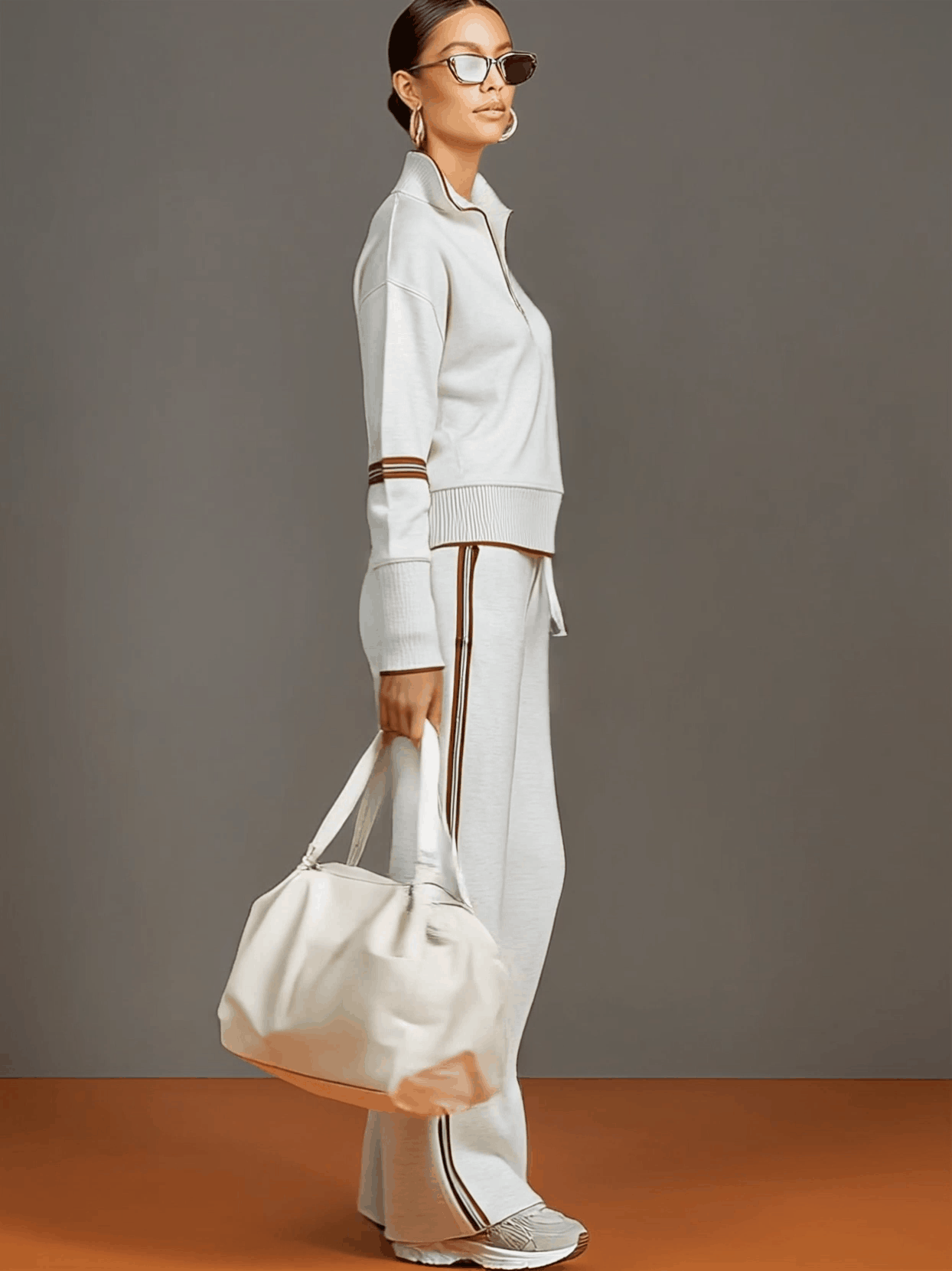 Damski komplet dresowy elegancki wygodny stylowy casual