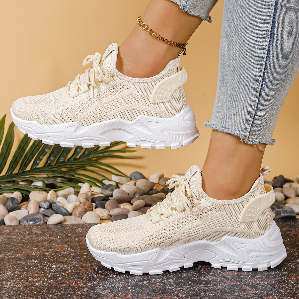 Damskie Sneakersy Sportowe na Platformie Casual Modne