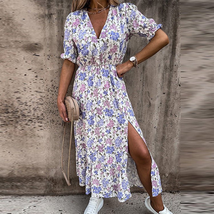 Maravelle | Letnia sukienka maxi w kwiaty