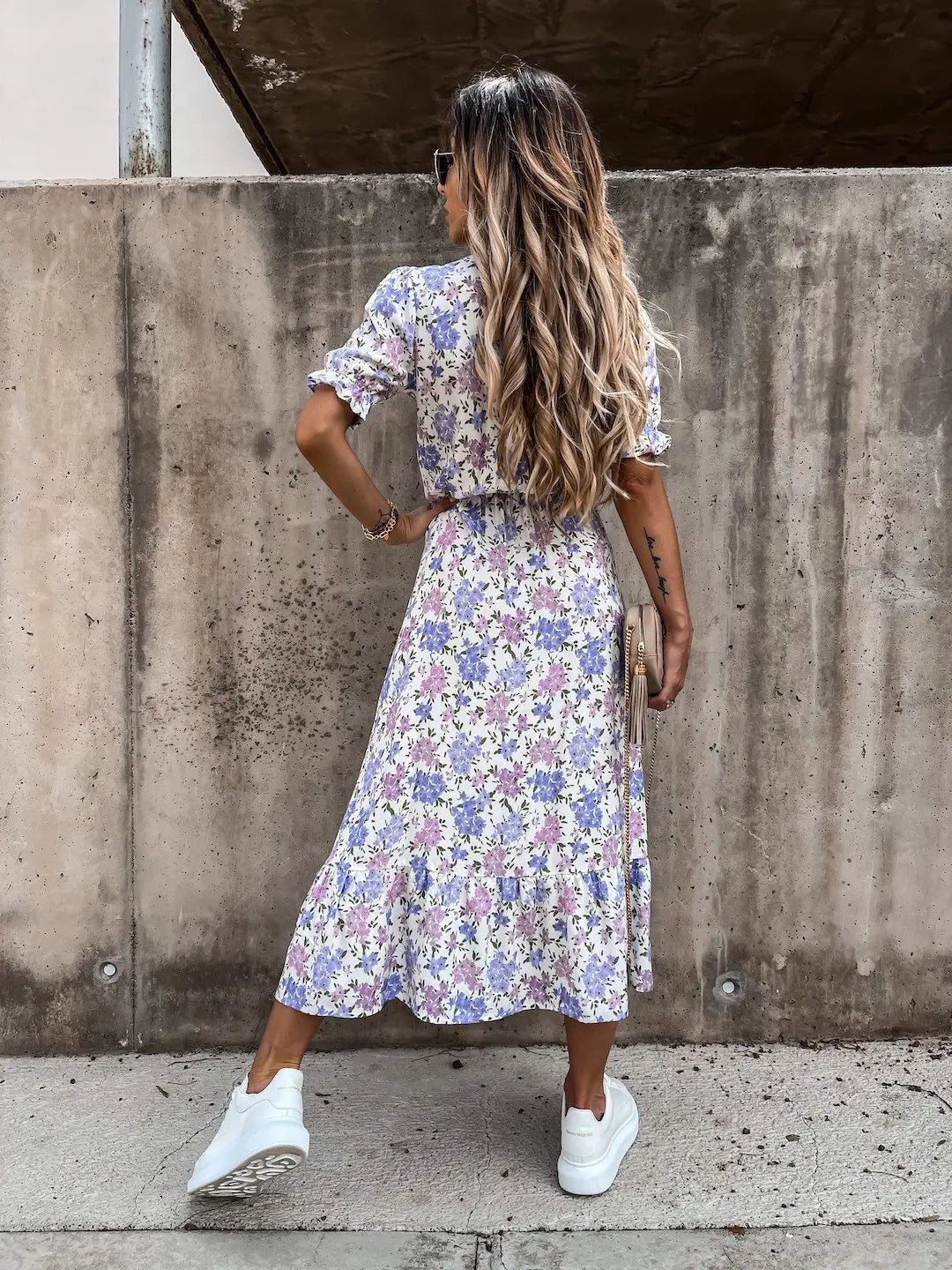 Maravelle | Letnia sukienka maxi w kwiaty