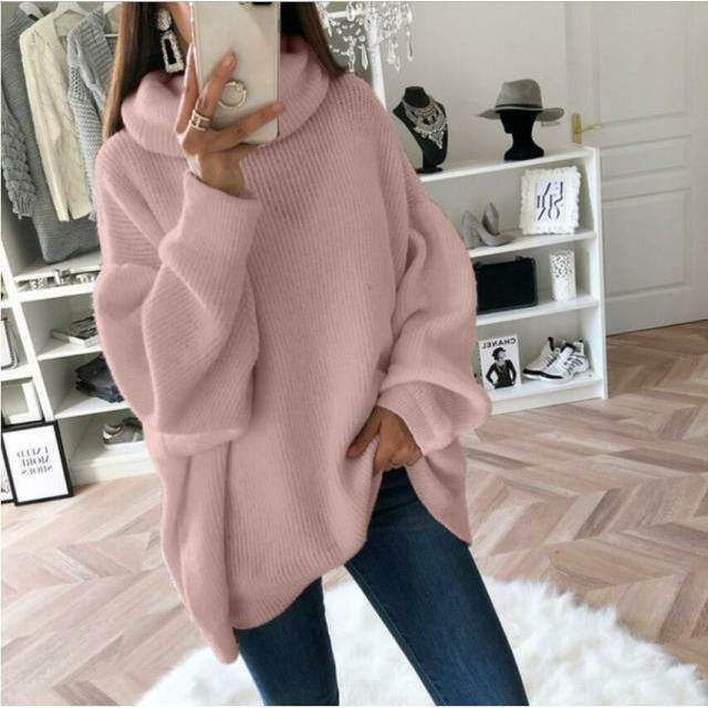 Luźny Sweter Damski Oversize o Miękkim Kroju