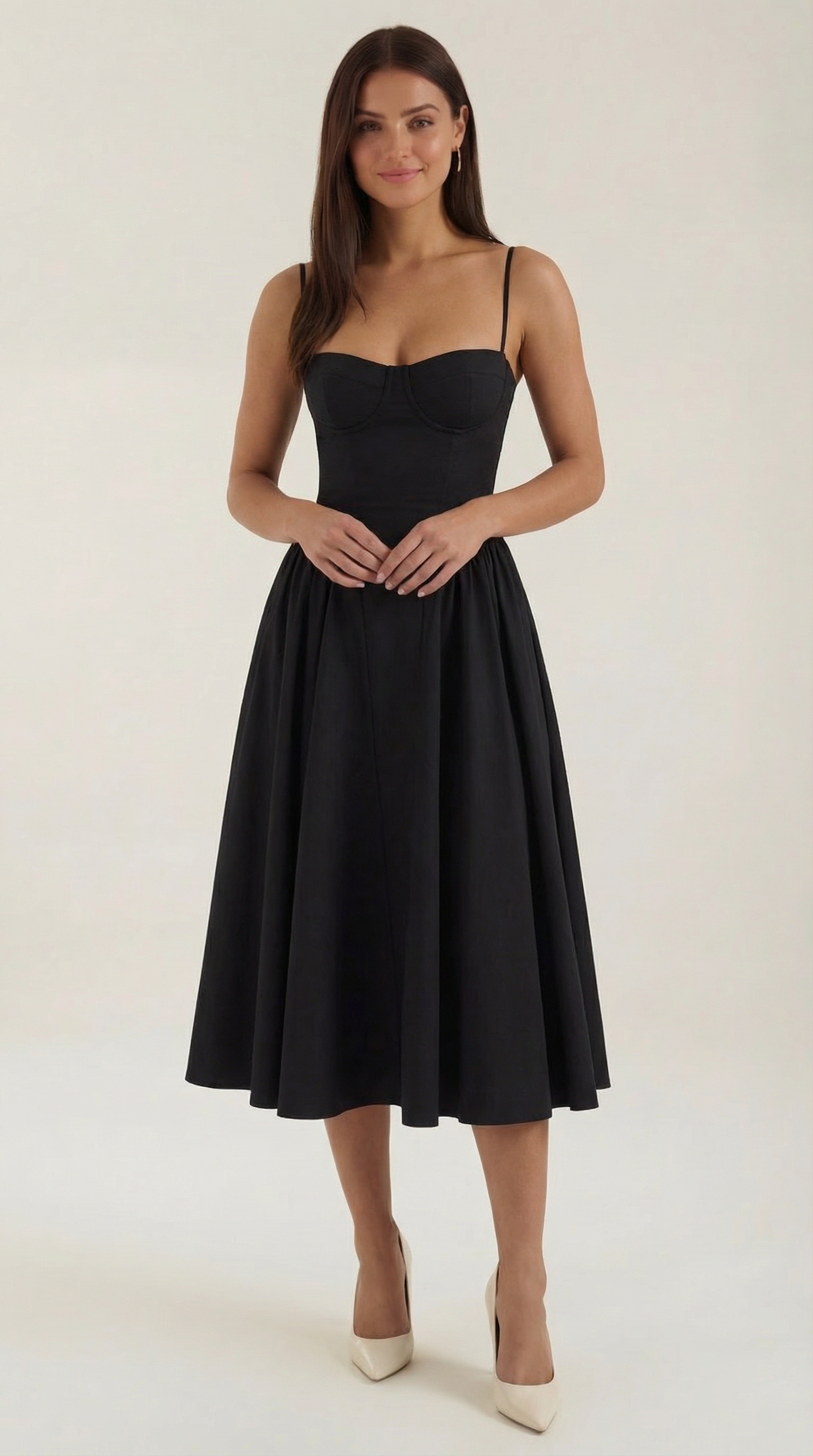 Odette | Sukienka midi gorsetowa z kwiatowym printem