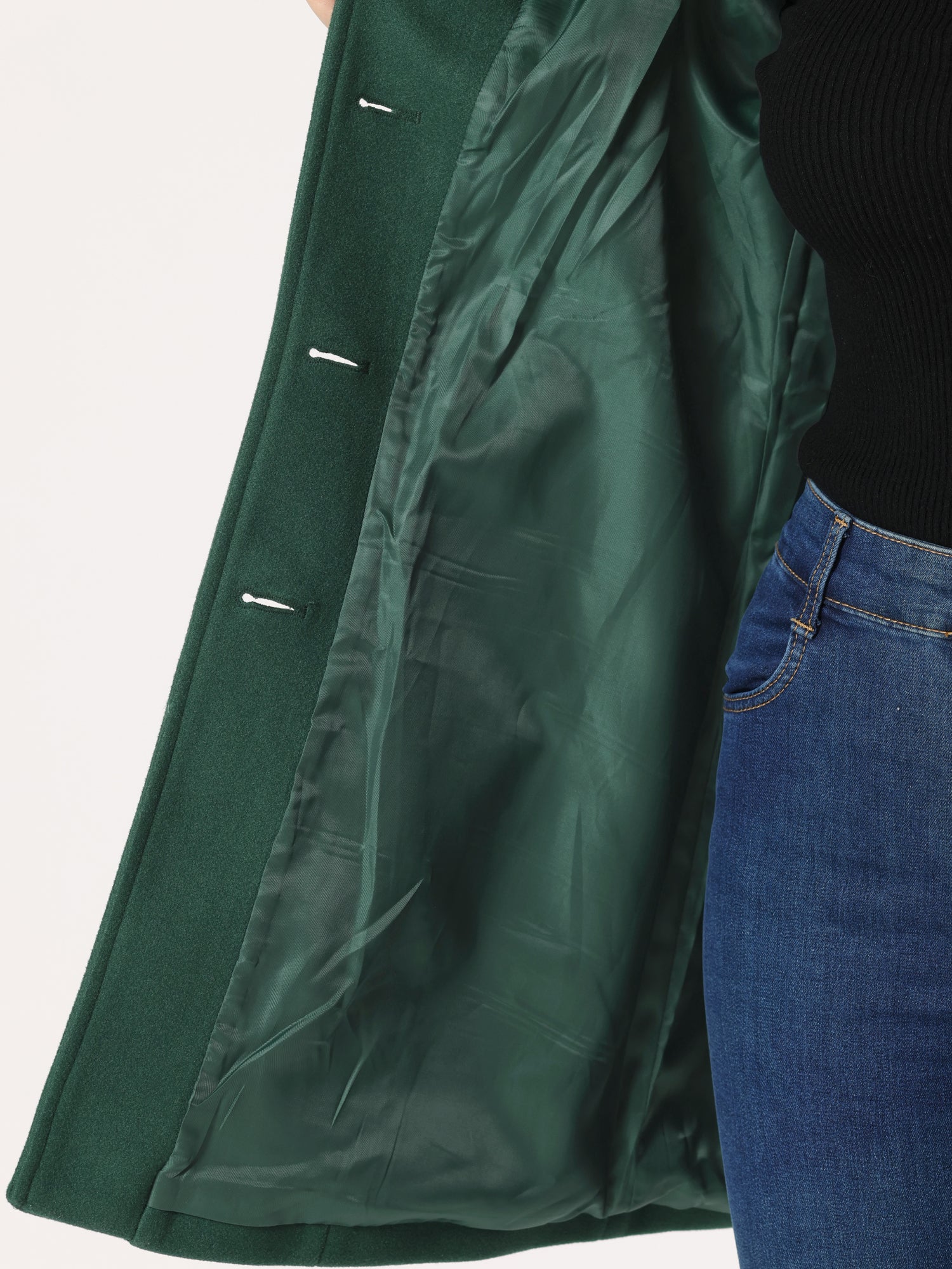 Damski Elegancki Płaszcz Przejściowy Dwurzędowy Klasyczny