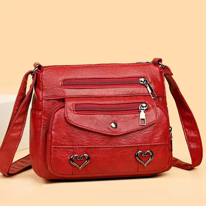 Torebka Damska Crossbody Vintage z Kieszeniami Stylowa